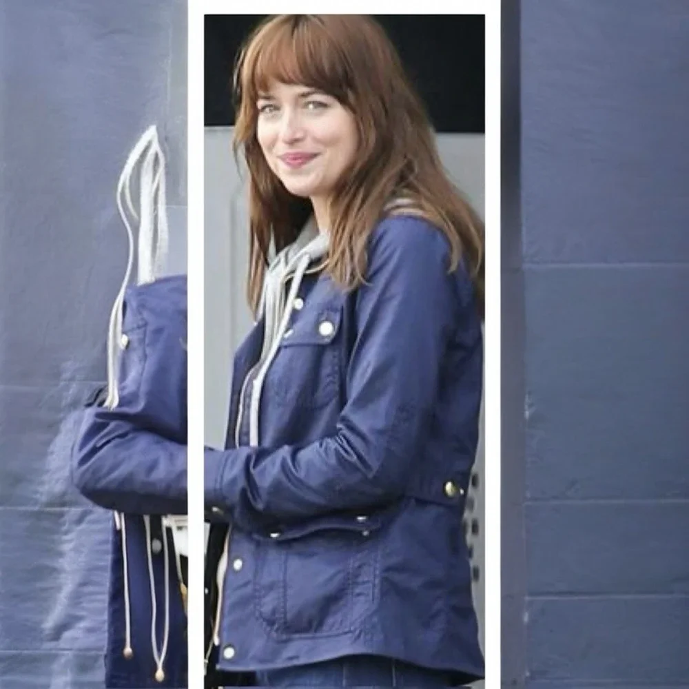 J. Crew Relaxed Navy Boyfriend Field Jacket ASO Anastasia Steele Fifty Shades SM